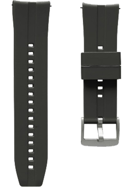 Amazfit Gtr 2 47MM Uyumlu 22MM Silikon Kordon Siyah