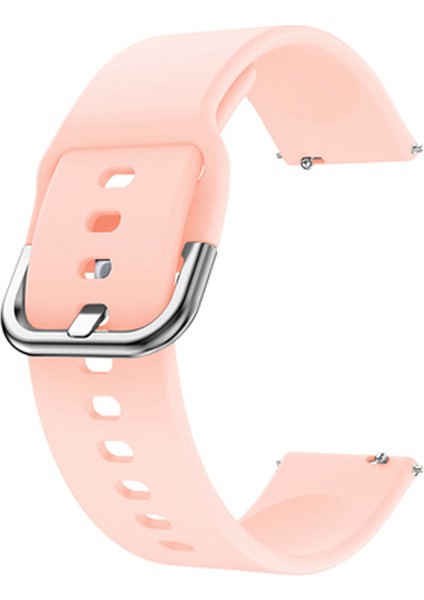 Amazfit Gts Uyumlu 20MM Silikon Kordon Açık Pembe
