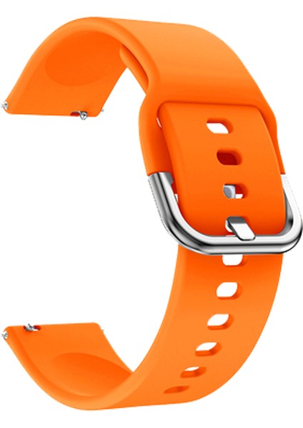Samsung Galaxy Watch Active2 44MM Uyumlu 20MM Silikon Kordon Turuncu