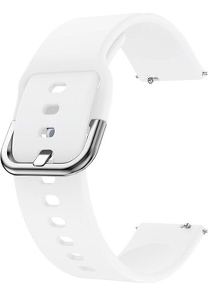 Amazfit Gts 2 42MM Uyumlu 20MM Silikon Kordon Beyaz