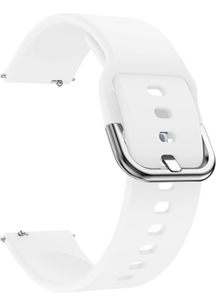 Amazfit Gts 2 42MM Uyumlu 20MM Silikon Kordon Beyaz