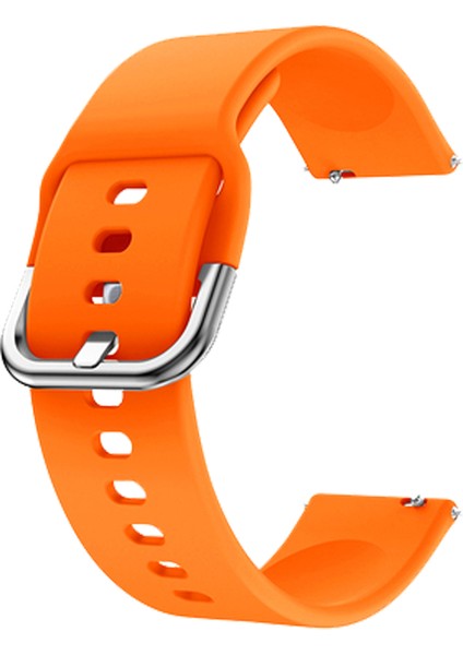 Amazfit Gts 2 42MM Uyumlu 20MM Silikon Kordon Turuncu