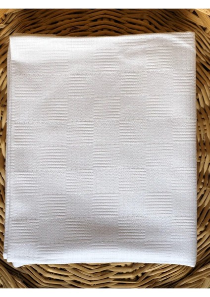 Beyaz Tek Kişilik Dama Desen Pike Pamuk Poplin Iplik fiyatları