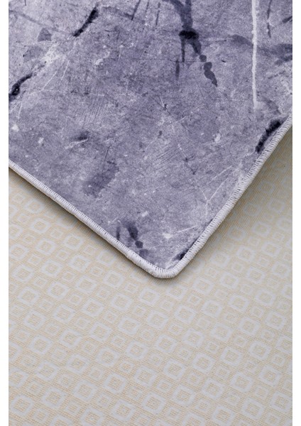 Granit Gri Saçaksız Dijital Halı Kaymaz Yıkanabilir Iskandinav Yolluk 180 x 300 cm fırsatları