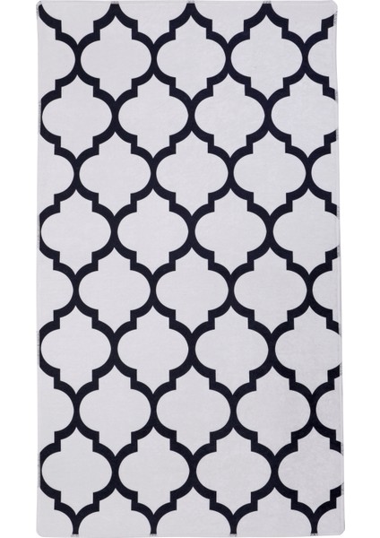 Maça Beyaz Saçaksız Dijital Halı Kaymaz Yıkanabilir Iskandinav Yolluk 80 x 350 cm fiyatları