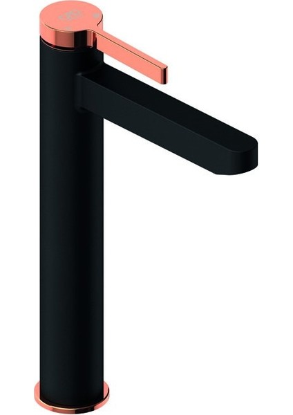 Set Üstü Lavabo Bataryası Gildo Siyah Rose MSL165-S-R
