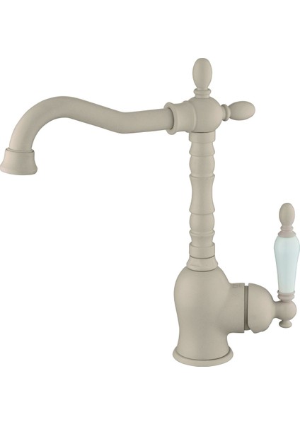 Tek Gövde Lavabo Bataryası Retro Krem Granit Renk MTL180-KG