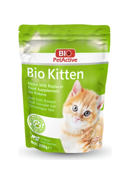 Bio Kitten Yavru Kediler Için Tamamlayıcı Süt Tozu 200GR