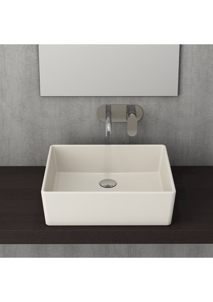 Bocchi Milano Çanak Lavabo 50 cm - Parlak Bisküvi 1215-014-0125