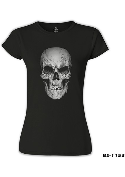 LordT-Shirt Kurukafa - Smile Siyah Bayan Tshirt fiyatları