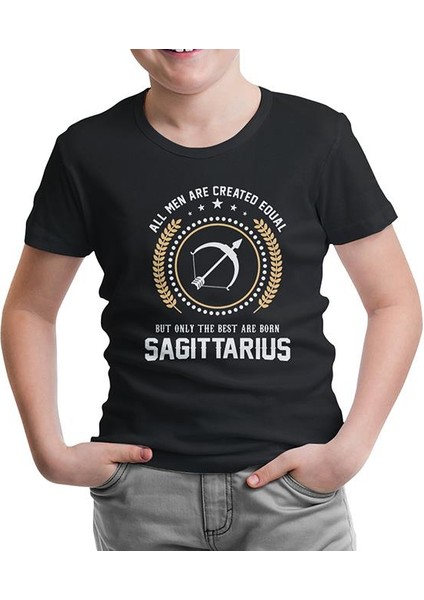 LordT-Shirt T-Shirt Burç - Sagittarius Siyah Çocuk Tshirt