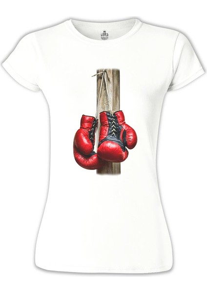 LordT-Shirt Boks Eldivenleri Beyaz Bayan Tshirt