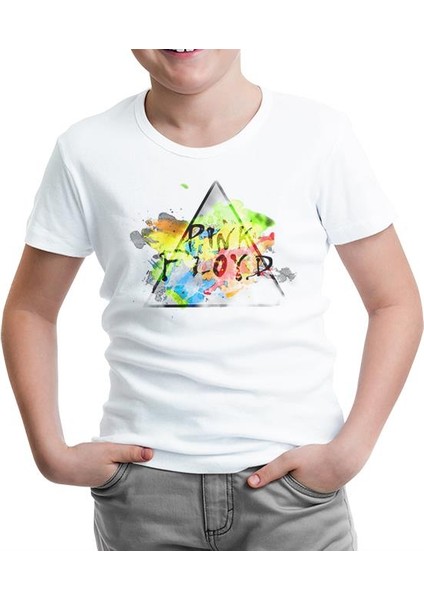 LordT-Shirt Pink Floyd 2 Beyaz Çocuk Tshirt