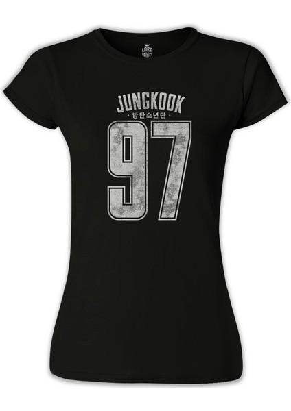 LordT-Shirt T-Shirt Bts - Jungkook 97 Siyah Bayan Tshirt