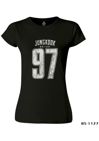 LordT-Shirt T-Shirt Bts - Jungkook 97 Siyah Bayan Tshirt fiyatları