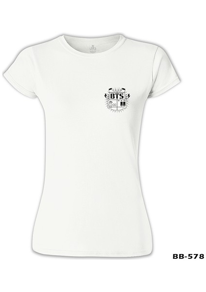 LordT-Shirt T-Shirt Bts - Jin 92 (Ön-Arka) Beyaz Bayan Tshirt