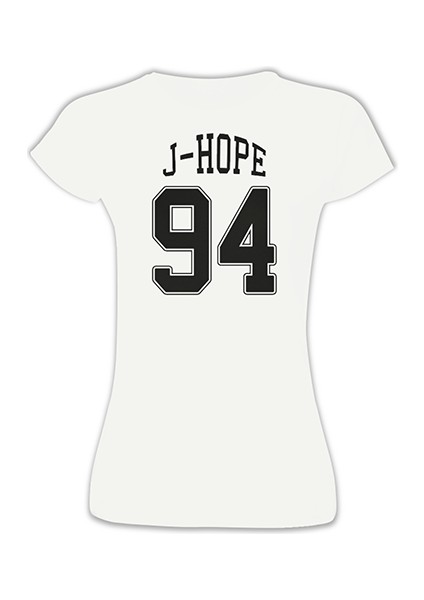 LordT-Shirt Bts - Jhope 94 (Ön-Arka) Beyaz Bayan Tshirt fiyatları