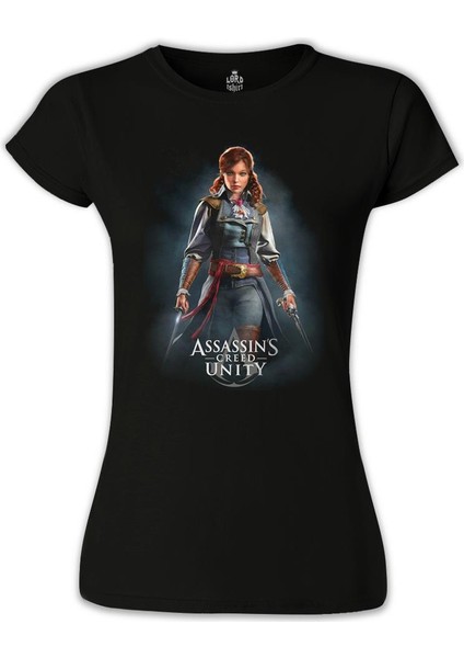 LordT-Shirt T-Shirt Assassin's Creed Unity - Elise Siyah Bayan Tshirt