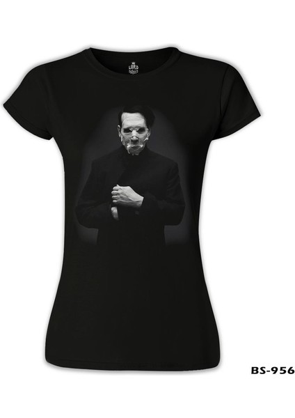 LordT-Shirt T-Shirt Marilyn Manson - Pale Siyah Bayan Tshirt fiyatları