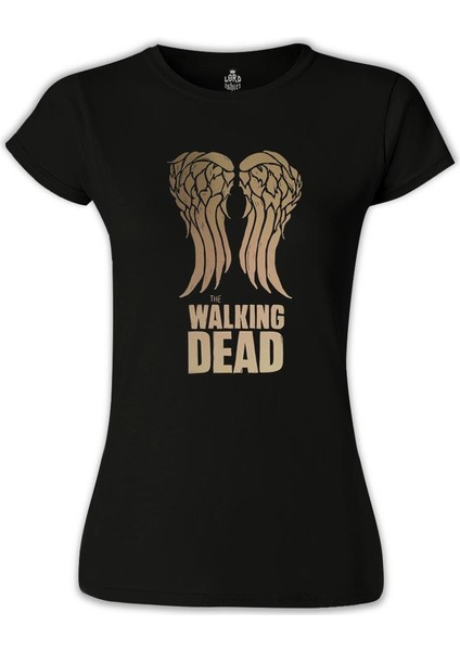 LordT-Shirt The Walking Dead - Wings Siyah Bayan Tshirt