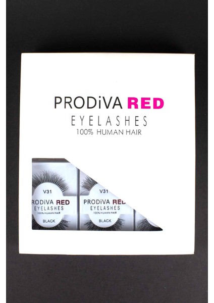 Red V31 Eyelashes 12'li Bütün Takma Kirpik