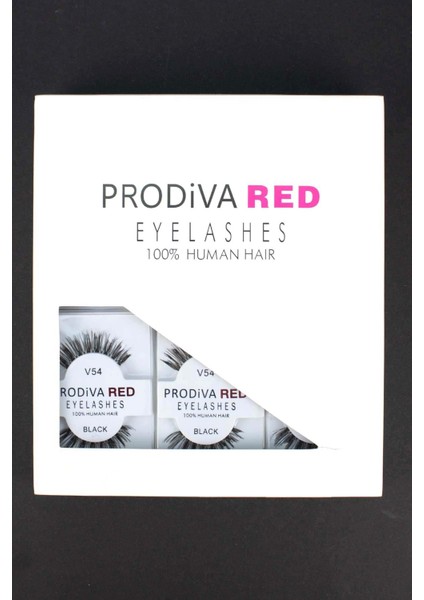 Red V54 Eyelashes 12'li Bütün Takma Kirpik