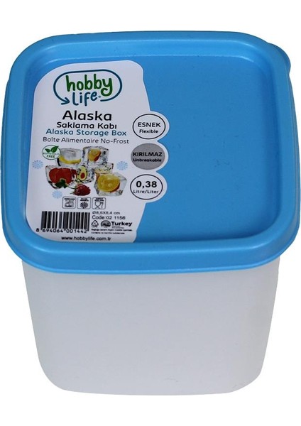 Alaska Nofrost Saklama Kabı 0,38 Litre Mavi
