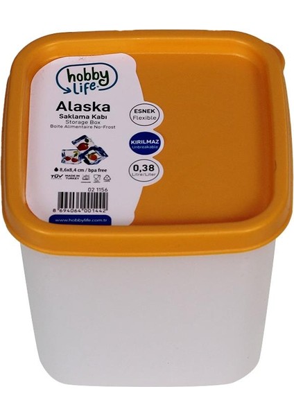 Alaska Nofrost Saklama Kabı 0,38 Litre Turuncu