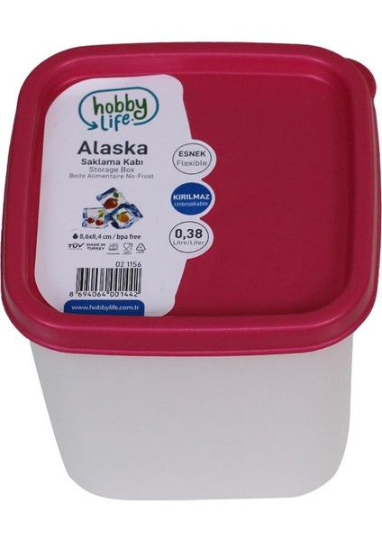Alaska Nofrost Saklama Kabı 0,38 Litre Fuşya