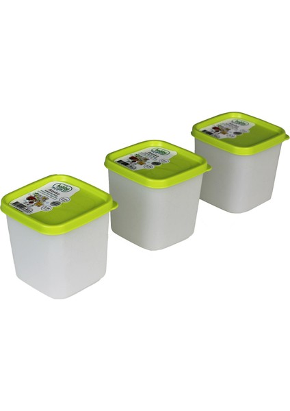 Alaska Nofrost Saklama Kabı 0,38 Litre 3'lü Yeşil