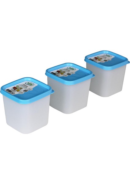 Alaska Nofrost Saklama Kabı 0,38 Litre 3'lü Mavi