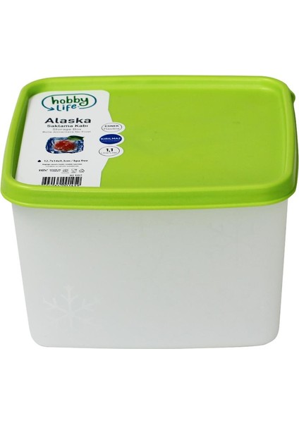 Alaska Nofrost Saklama Kabı 1,1 Litre Yeşil