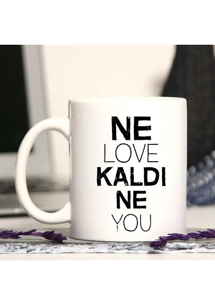 Yazılı Kupa Bardak Tasarım Love
