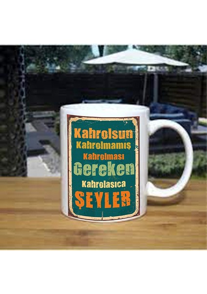 Retro Tasarım Kahrolsun Kupa Bardak