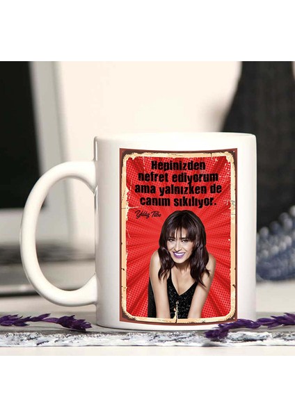 Retro Tasarım Yıldız Tilbe Kupa Bardak