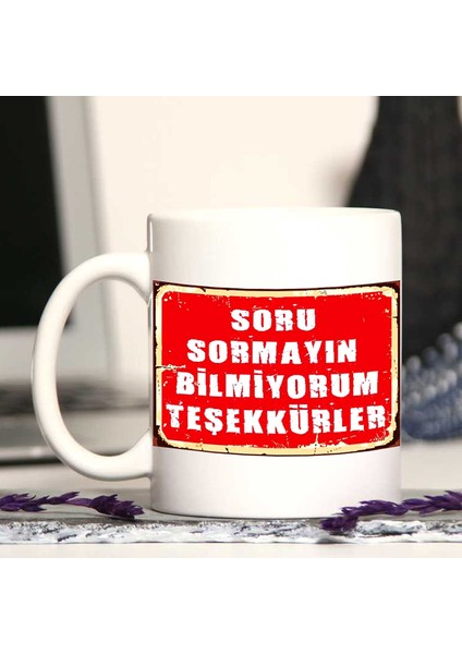 Retro Tasarım Yazılı Bardak