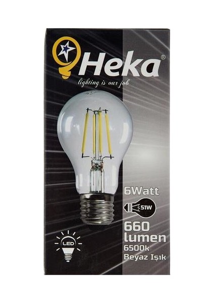 10'lu LED Ampul 6W 6500K E27 ( Beyaz ) ( A60 ) fiyatları