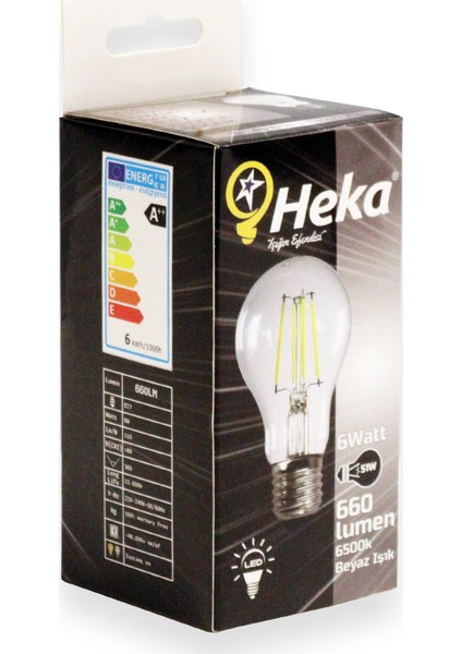 10'lu LED Ampul 6W 6500K E27 ( Beyaz ) ( A60 ) modelleri
