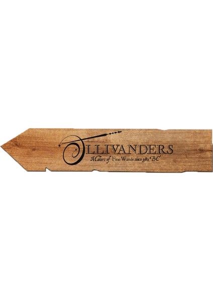 Ollivander’s Tabela 43 x 9 x 5 cm Ahşap Uv Baskılı