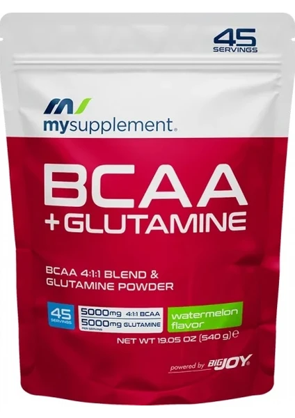 Mysupplement Bcaa+ Glutamine Doypack 540g Bcaa+ Glutamin Aminoasit