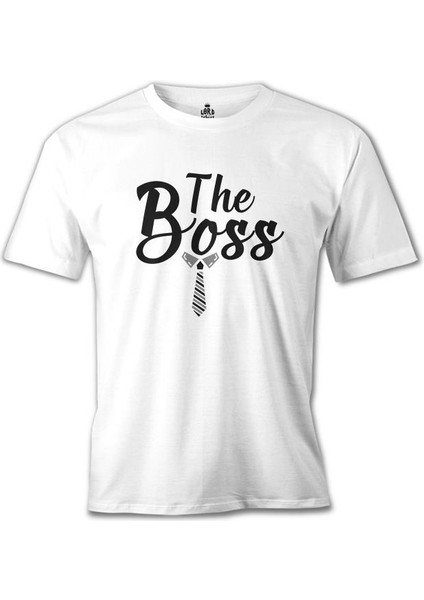LordT-Shirt The Boss Beyaz Erkek Tshirt