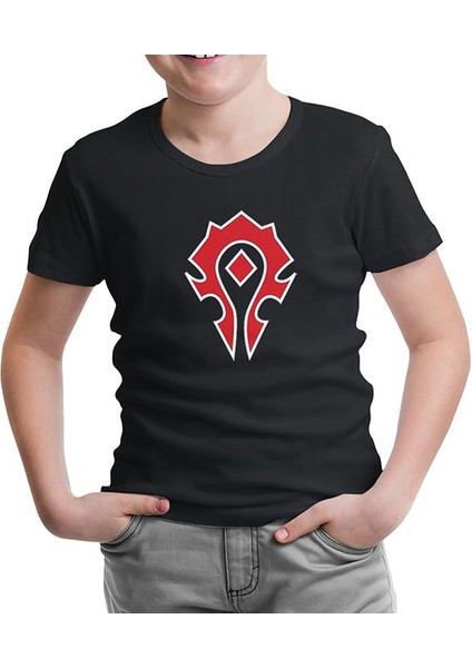 LordT-Shirt World Warcraft - Logo Siyah Çocuk Tshirt