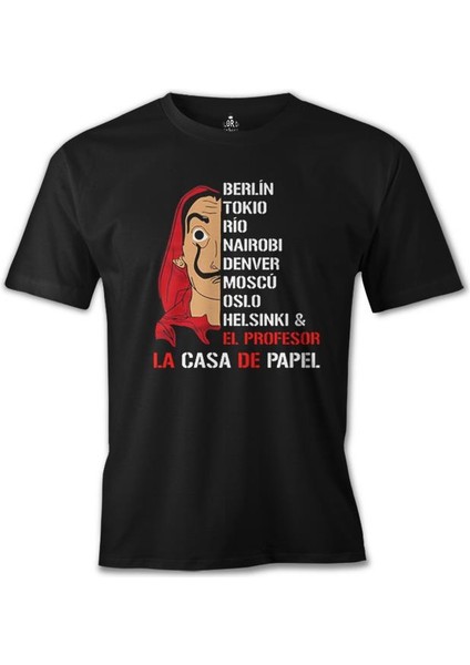 LordT-Shirt La Casa De Papel - Team Siyah Erkek Tshirt