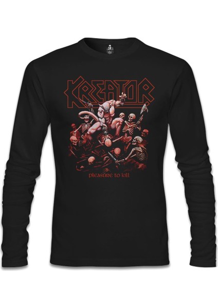 LordT-Shirt Kreator - Pleasure To Kill Siyah Erkek Sweatshirt