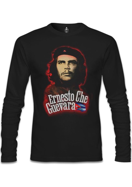 Llord T-Shirt LlordT-Shirt Che Guevara - Flag Siyah Erkek SweaT-Shirt