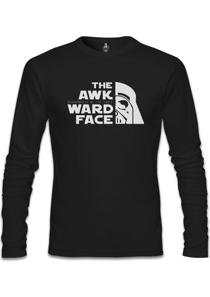 LordT-Shirt Star Wars - Awkwardness Of The Force Siyah Erkek Sweatshirt