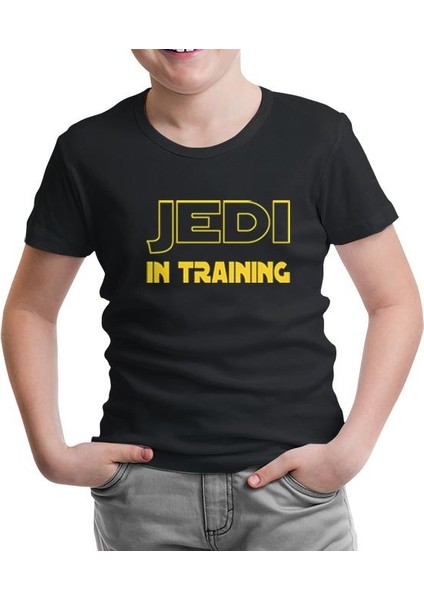 LordT-Shirt Star Wars - Jedi In Training Siyah Çocuk Tshirt