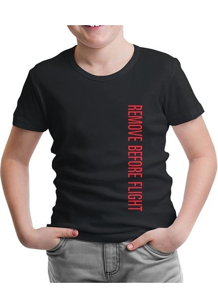 LordT-Shirt Uçuş - Remove Before The Flight Siyah Çocuk Tshirt