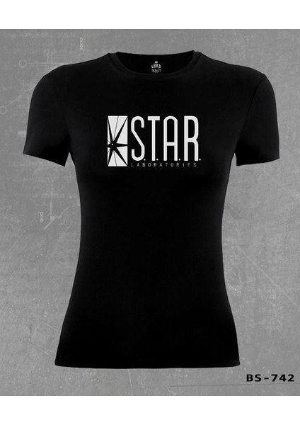 LordT-Shirt Flash - S.t.a.r. Laboratories Siyah Bayan Tshirt