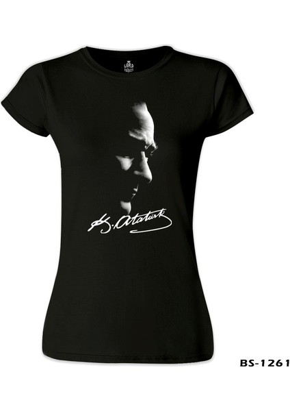 LordT-Shirt Atatürk - Atatürk Imza Siyah Bayan Tshirt fiyatları